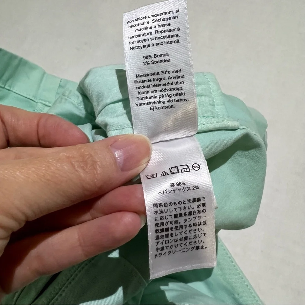 Vineyard Vines Mint Green Shorts Womens Size 4 Chino Stretch Preppy Style